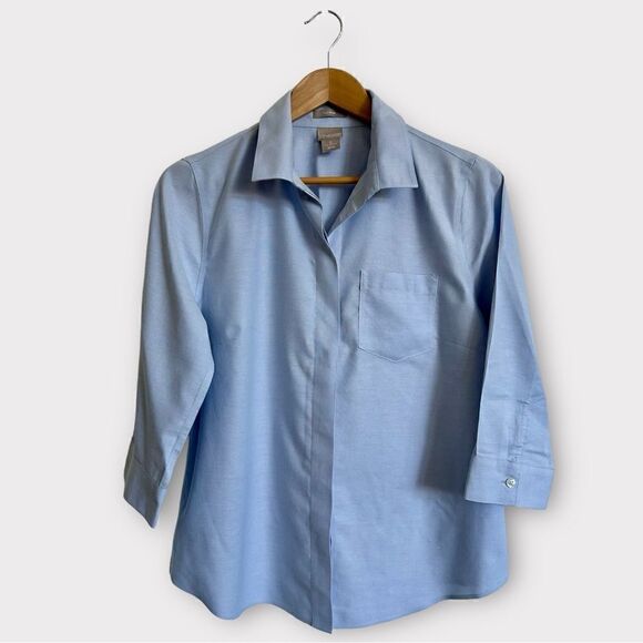 Chico’s Button-down Shirt Blue Size Small - Picture 2 of 7